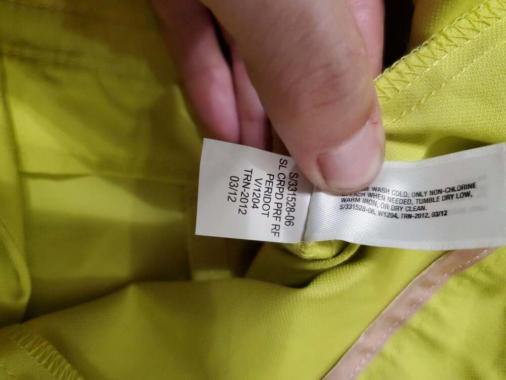NWT Gap Slim Cropped Pants Women's Size 14 Lime Green Stretch - Picture 7 of 7
